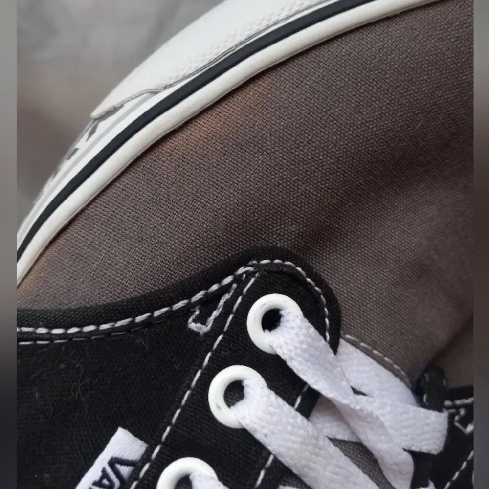Vans Man's Atwood Sidewall Logo Grey/Black Skate Canvas Sneakers Size 7